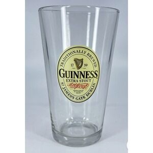 Guinness Extra Stout St. James Gate Dublin Ireland Conical Shaker Pint Glass EUC